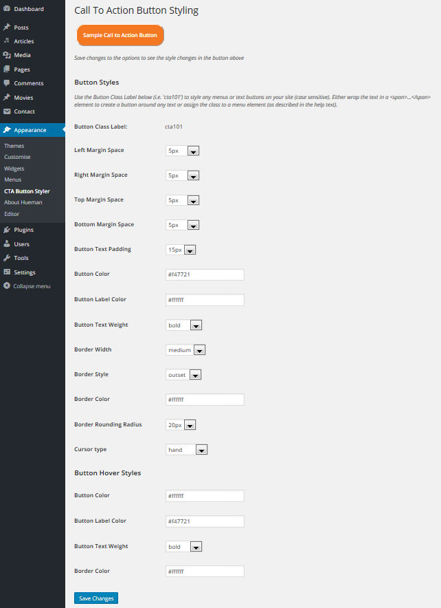 CTA Button Styler Plugin for Wordpress from CreatorSEO