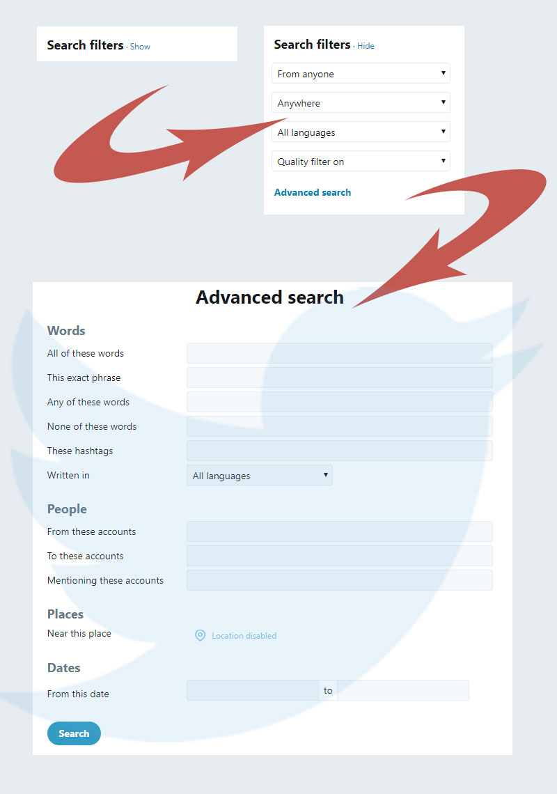 Twitter Advanced Search
