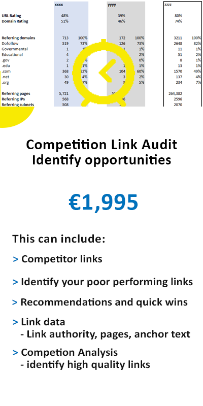 Competitor link analysis - competitor link report