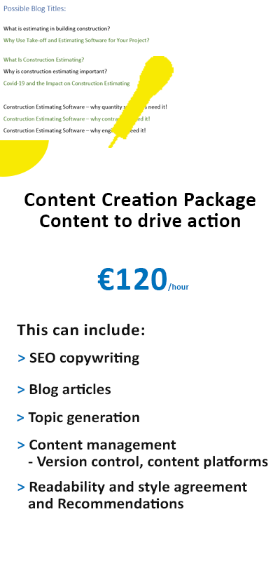 Content writing package Ireland